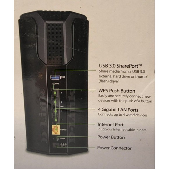 New D-Link DIR-868L Wireless AC1750 Dual Band Gigabit Cloud Router - Picture 3 of 3